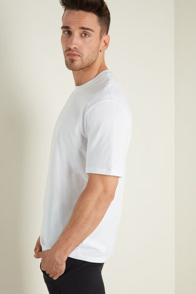 Luźny T-shirt Basic z Bawełny