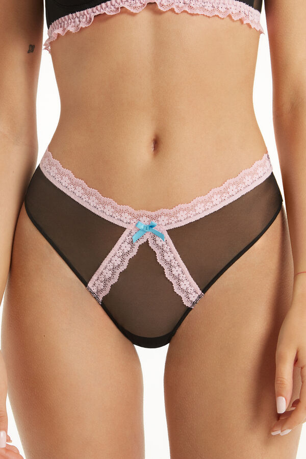 Sugar Tulle High-Leg Brazilian Briefs  