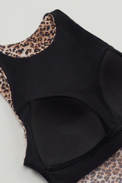 2 In 1 Natural Lifting Halterneck Printed Bra Body