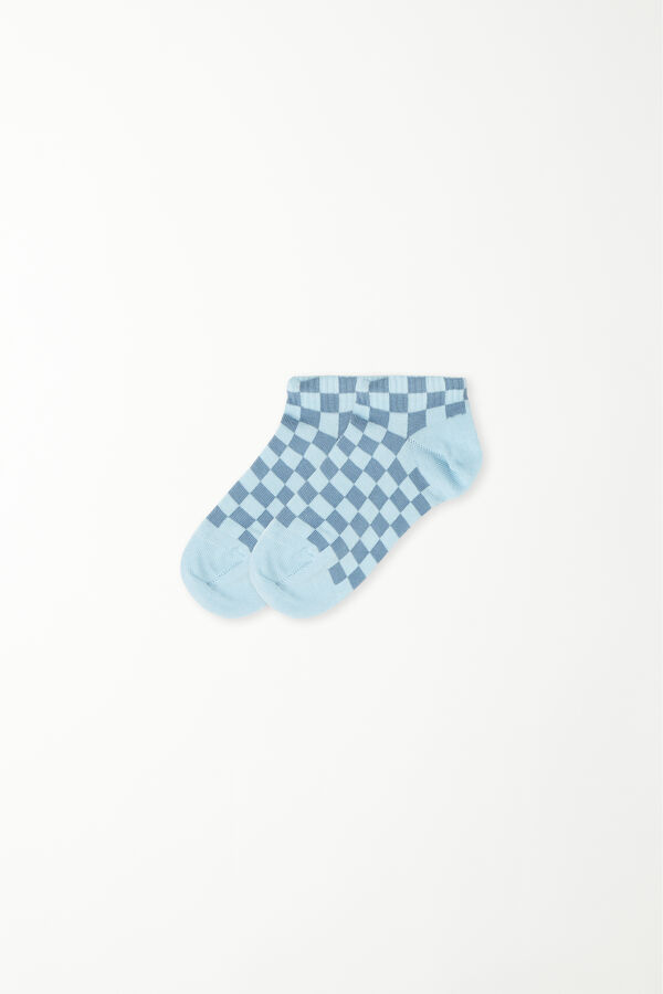 Boys’ Patterned Cotton Trainer Socks  