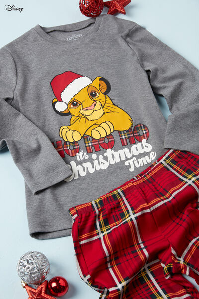Dlouhé Dětské Bavlněné Pyžamo s Vánočním Disneyovským Vzorem Lion King