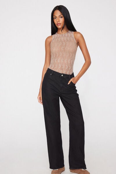Lace Body with Wide Racer Back Shoulder Straps
