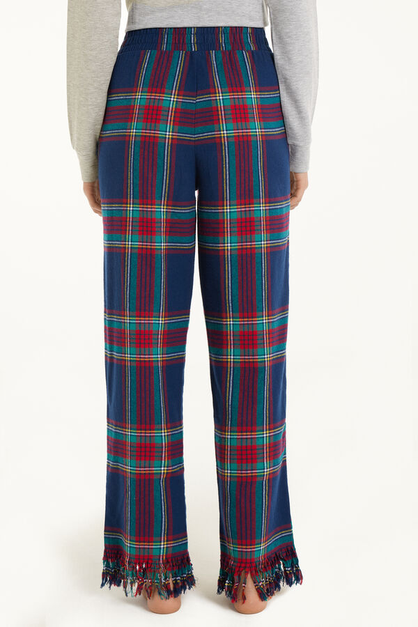 Flannel Pants with Fringe  