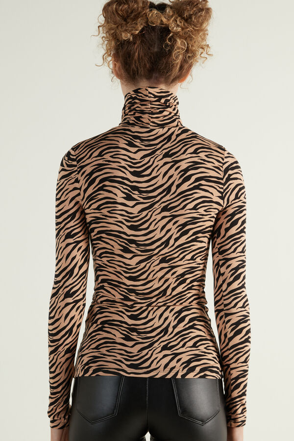 sheego Langarmshirt mit Rollkragen, in A-Linie - schwarz sheego Schlussverkauf B