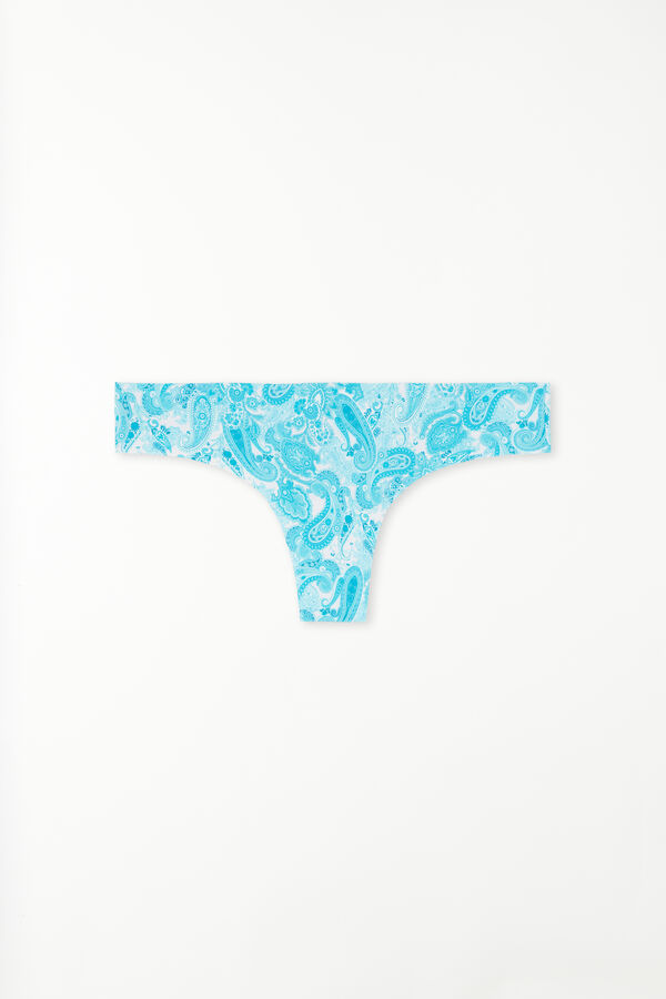 Laser-Cut Printed Microfibre Brazilian Briefs  