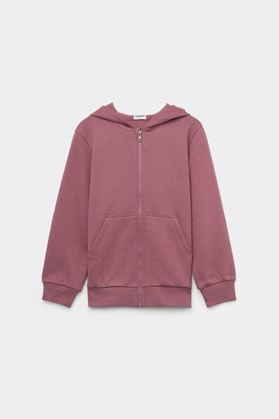 Felpa con Zip e Cappuccio Bimbi Unisex