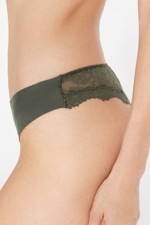 Culotte Br&eacute;silienne Sans Couture Coton Biologique Dentelle Recycl&eacute;e  