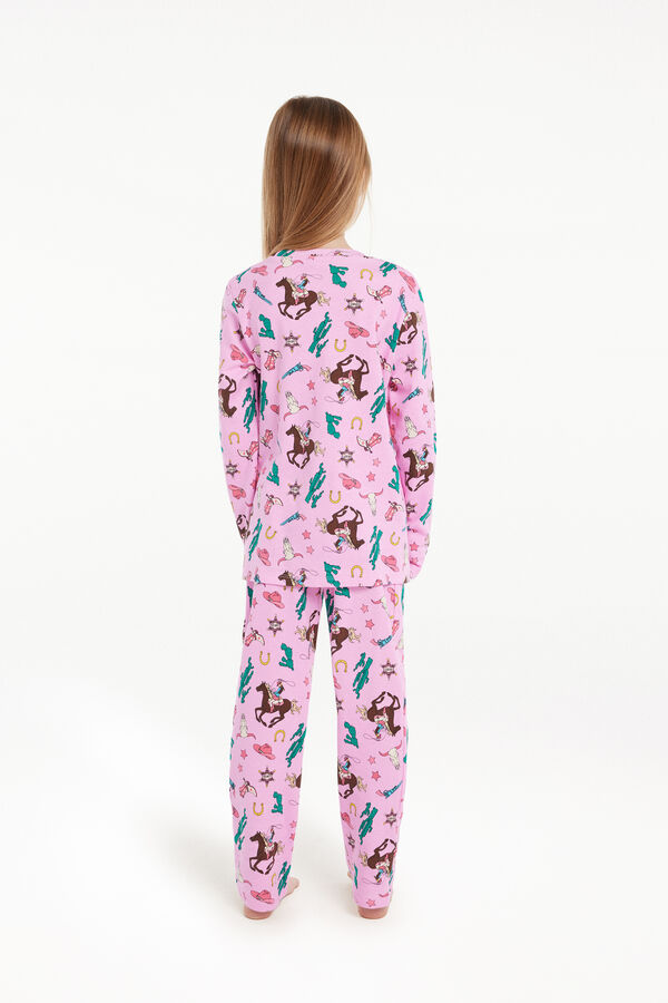 Pyjama Long Coton Imprimé Cow-girl  