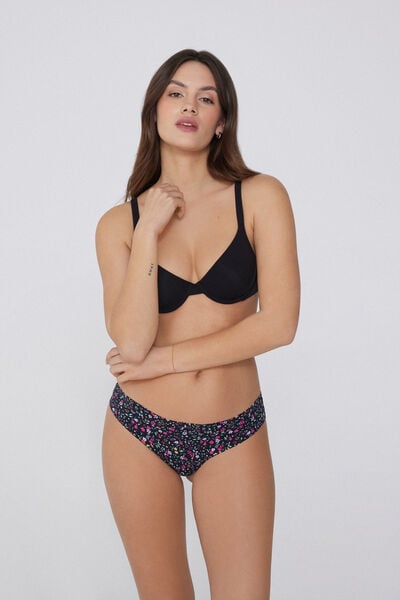 Laser-Cut Printed Microfibre Brazilian Briefs