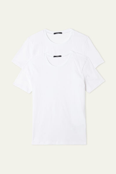 2er-Pack Unisex-T-Shirts mit kurzen Ärmeln aus Jersey