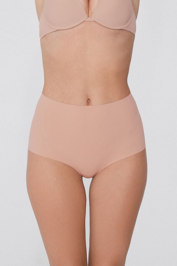 High-Waisted Laser-Cut Recycled Microfibre French Knickers  