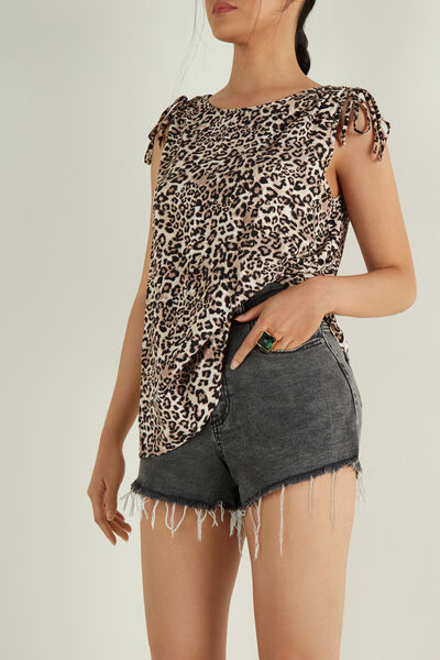 Canvas Camisole Top with Drawstring