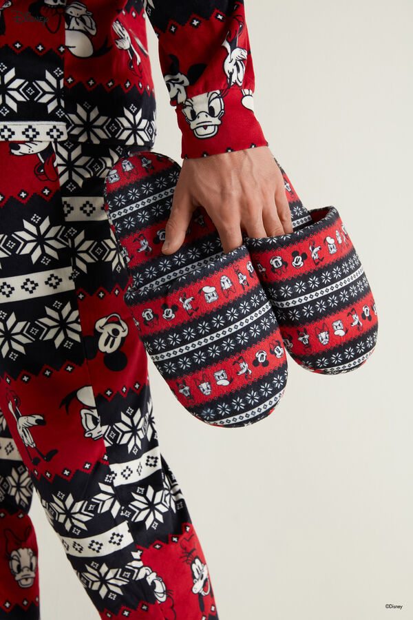Men’s Mickey Mouse Christmas Slippers  