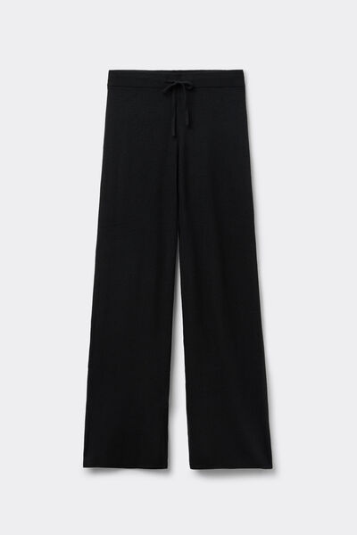 Pantaloni Lunghi Dritti con Lana