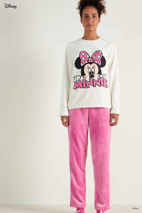 Pijama Largo de Forro Polar Minnie de Disney  