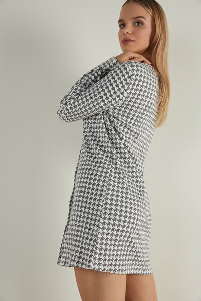 Buttoned Long Sleeve Nightgown