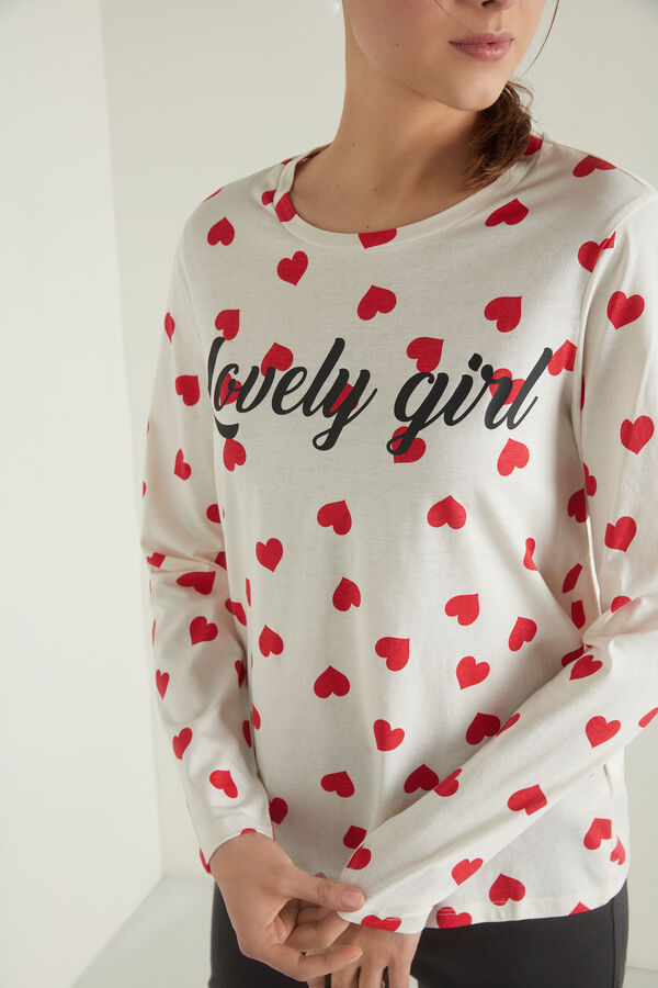 Pyjama Long Coton Imprimé Lovely Girl  