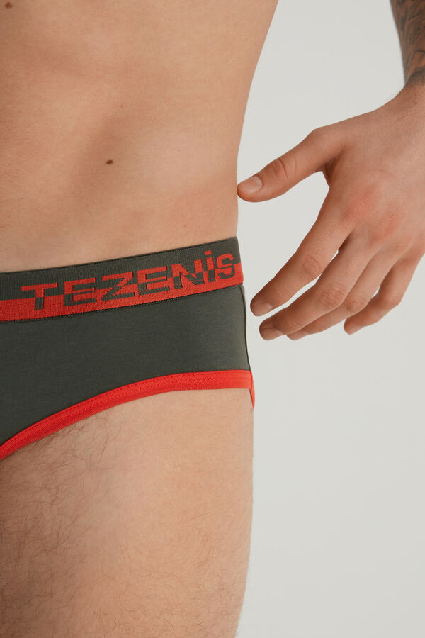 Cotton Briefs with Logo Waistband  