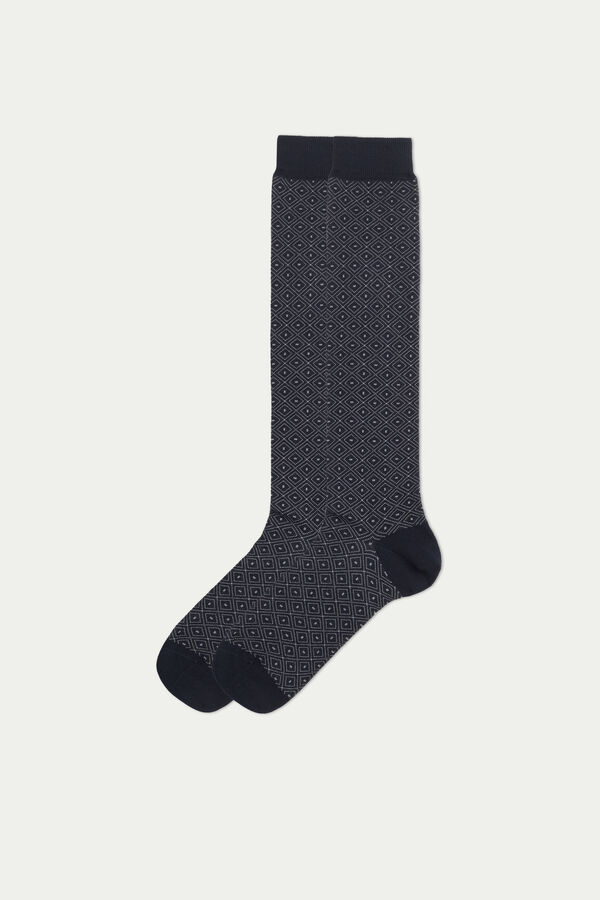 Long Patterned Lightweight Cotton Socks  