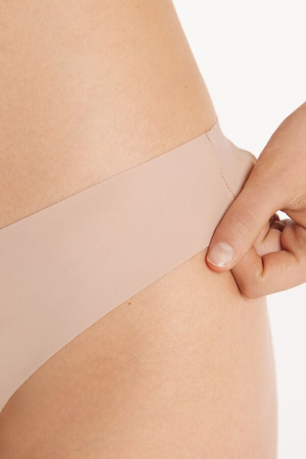 Microfiber V-Shaped Laser-Cut Brazilian Panties  