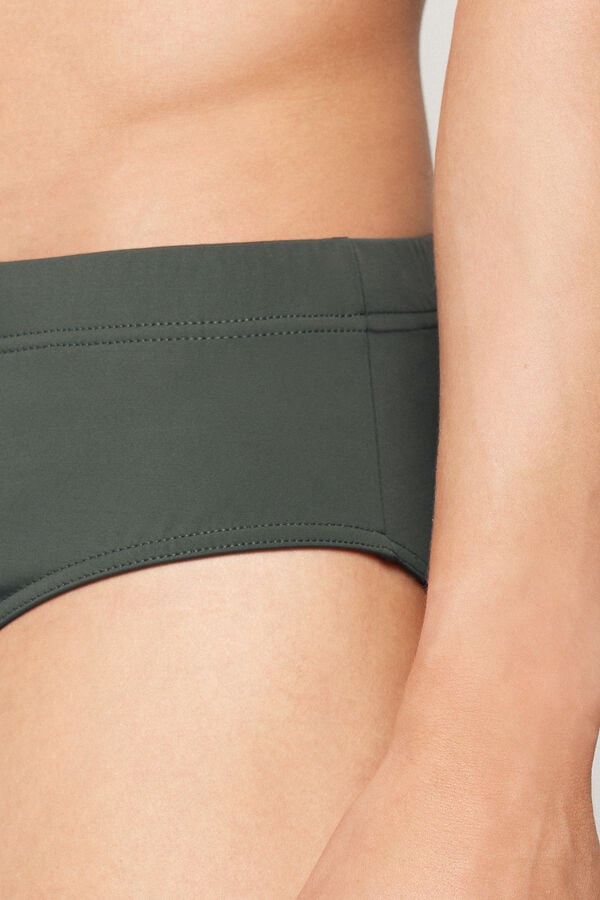 Basic Plain Colour Microfibre Swimming Trunks  