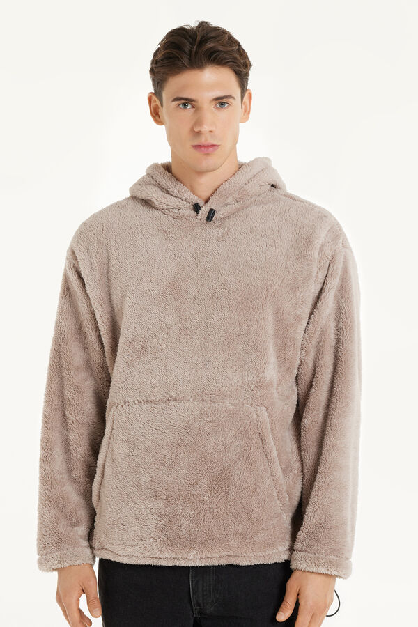 Long-Sleeved Fleece Hoodie with Pocket  