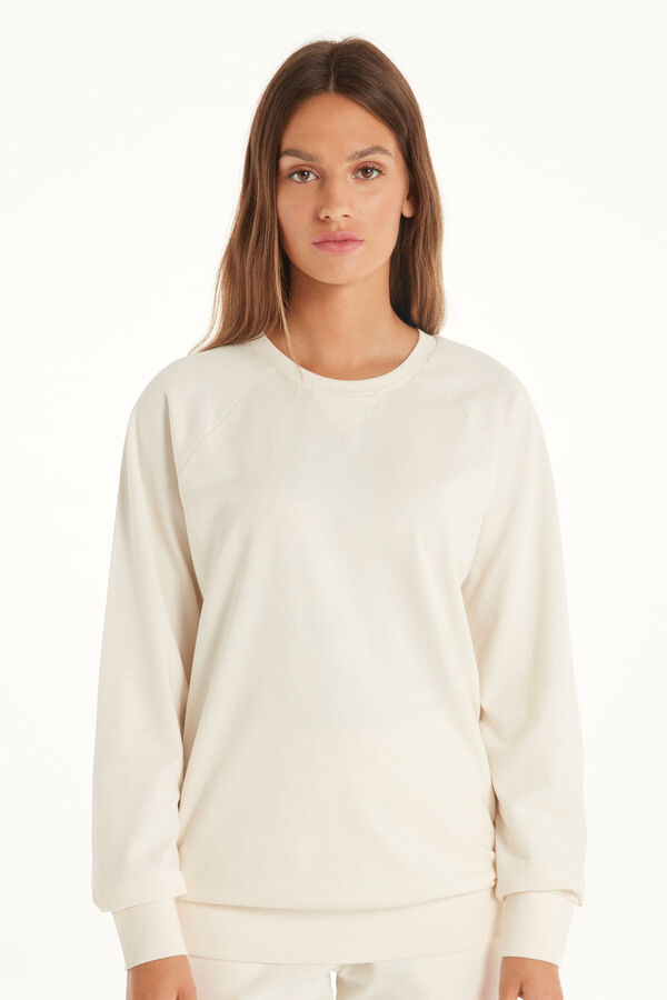 Basic-Sweatshirt aus 100 % Baumwolle  