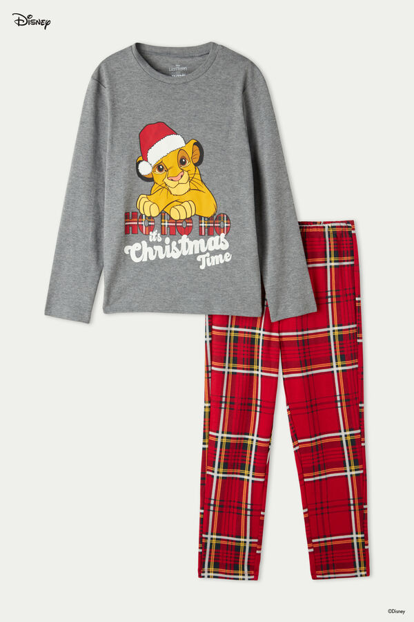 honing Giotto Dibondon dam Langer Kinder-Pyjama aus Baumwolle Disney Lion King Weihnachten | Tezenis