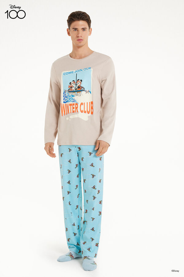 Men’s Full-Length Heavy Cotton Disney Pajamas  