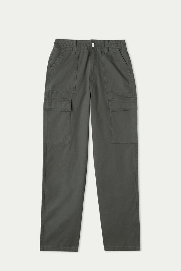 Denim Cargo Trousers  