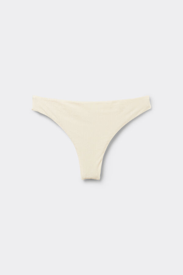 White Paradise Bay Brazilian Bikini Bottoms  