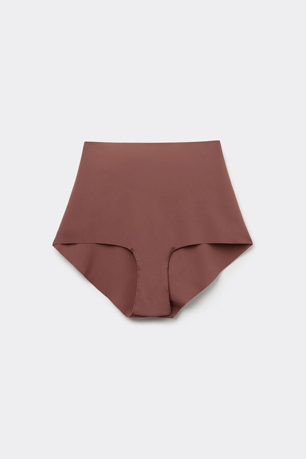 High-Waisted Laser-Cut Recycled Microfibre French Knickers  