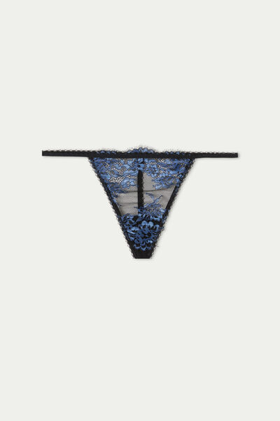 Midnight Lace Panel G-String