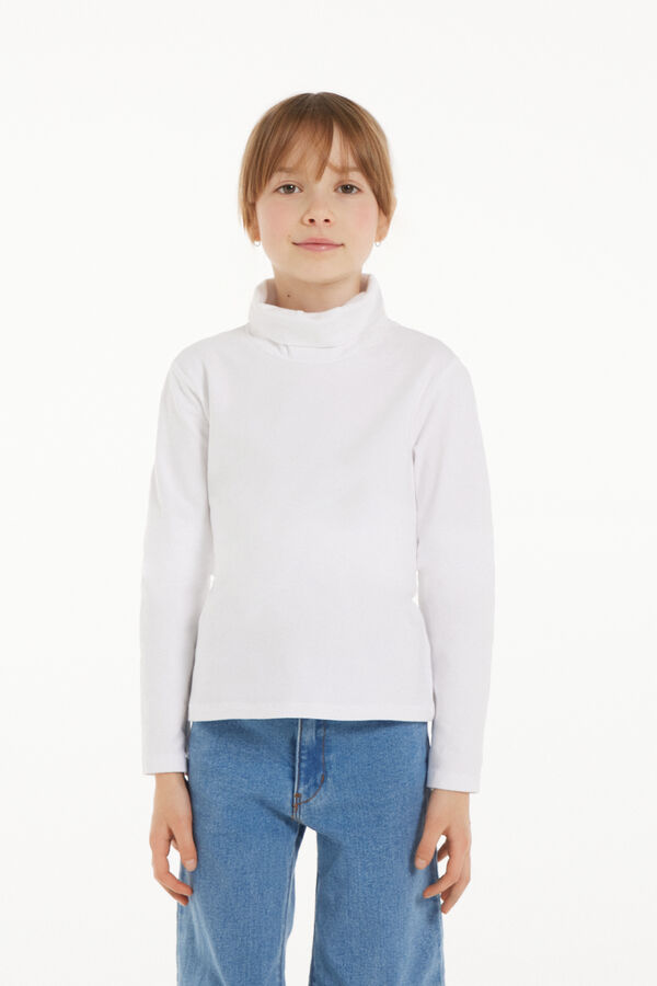 Kids’ Unisex Long-Sleeved Polo Neck Thermal Cotton Top  