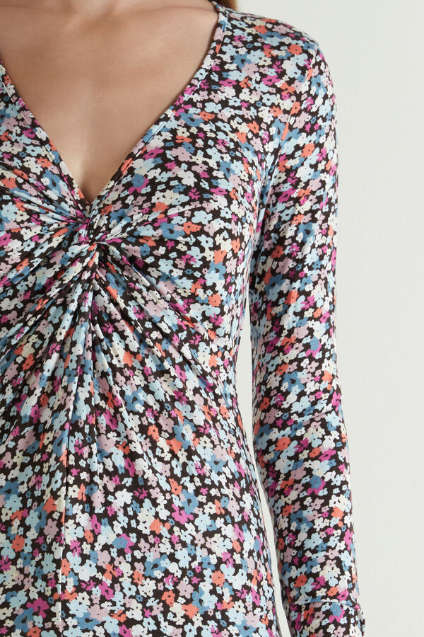 Long Sleeve Top with Knot  