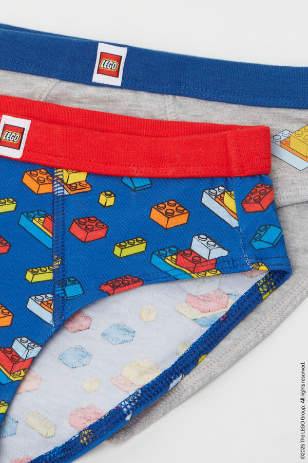 2 Pairs of Boys' Lego Print Cotton Briefs  
