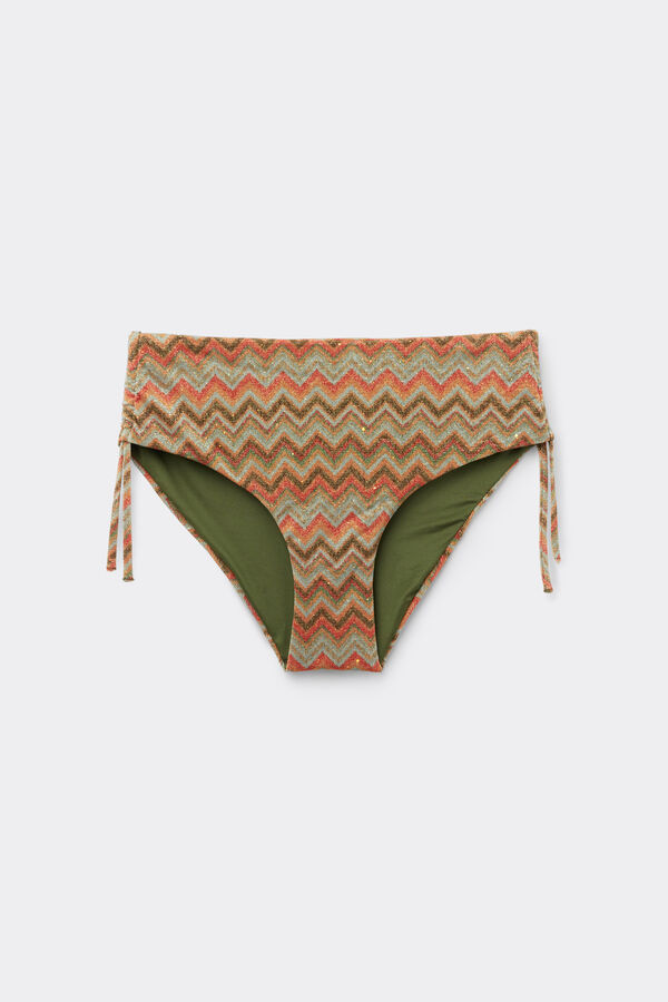 Bas de Bikini &Eacute;chancrure Haute Fronc&eacute;e Luxury Chevron  