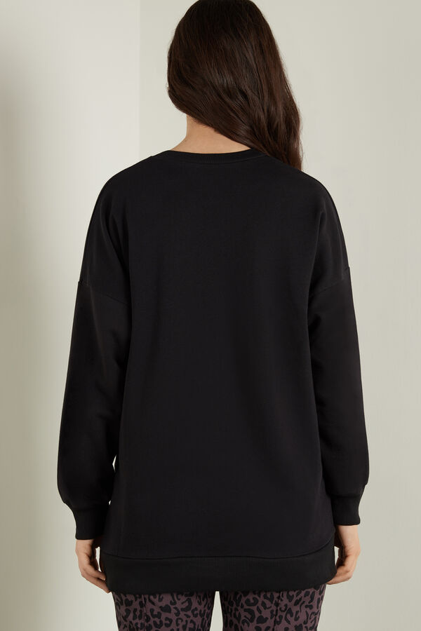 Basic Plain Colour Oversized Cotton Sweatshirt  