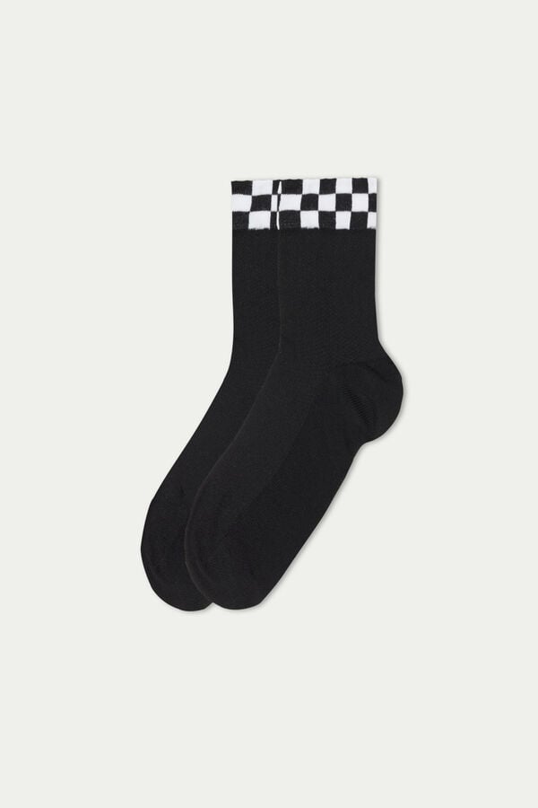 Krátké Bavlněné Ponožky se Vzorem  