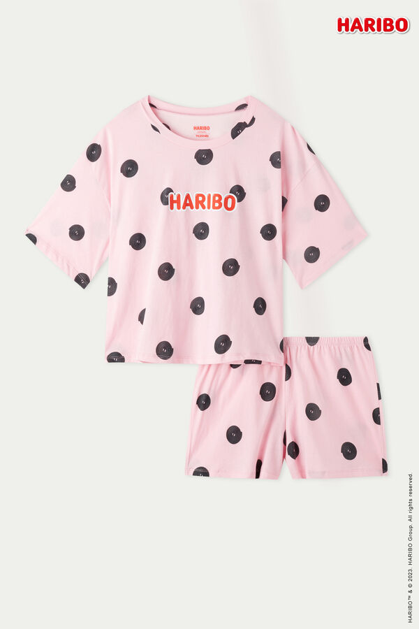 Kurzer Baumwoll-Pyjama - HARIBO Lakritzschnecken  