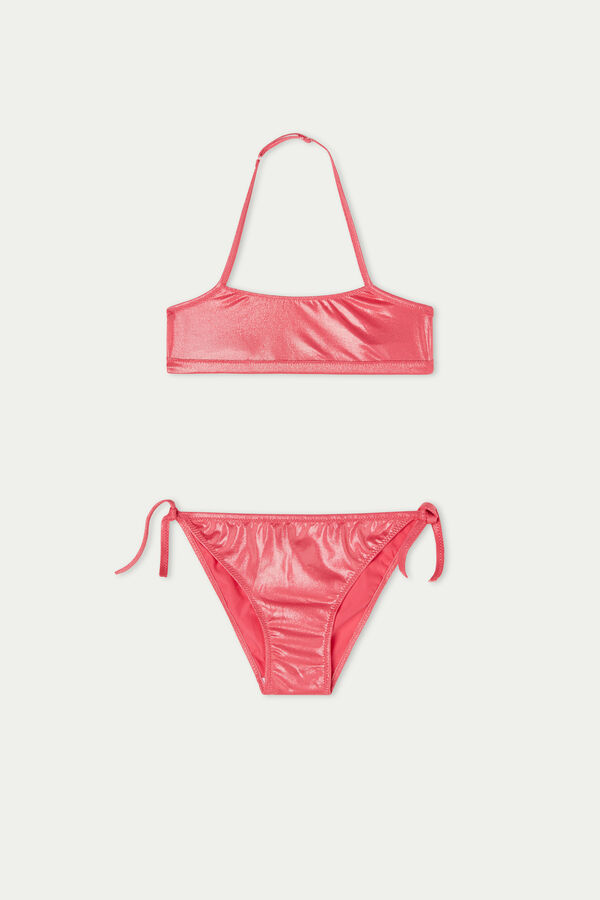 Girls’ Shiny Brassiere Bikini  
