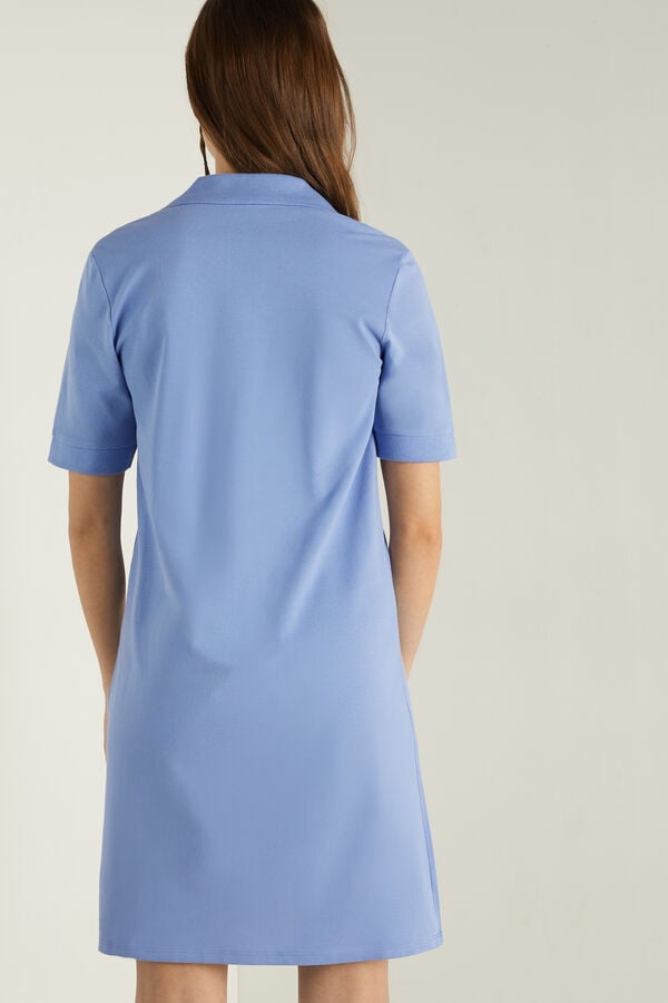Short Polo Piqué Dress with Short Sleeves  
