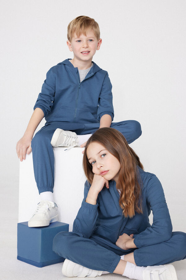 Children&rsquo;s Unisex Cotton Hooded Sweatshirt with Zip  