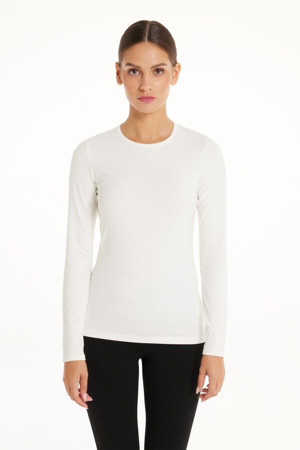 Thermal Modal and Cotton Crew-Neck Top  