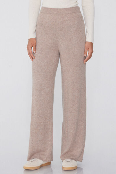 Tezenis Pantalón Palazzo Grueso con Lana Mujer Natural Tamaño S