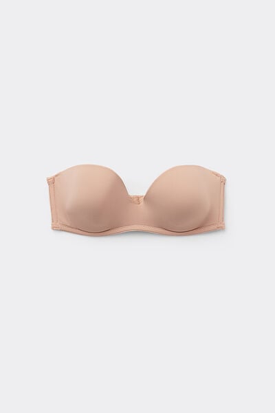 Tezenis Sujetador bandeau acolchado de microfibra reciclada de New York Mujer Natural Tamaño 1B