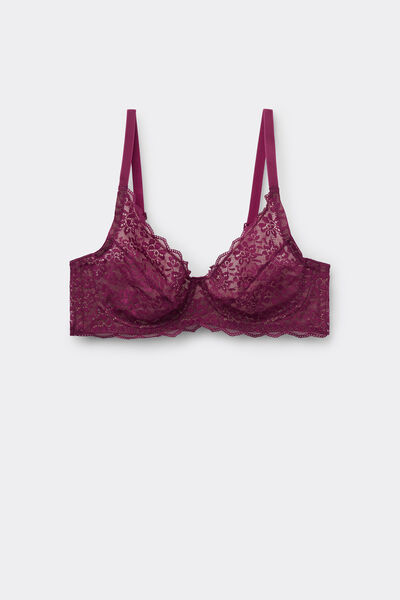 Tezenis Sujetador Balconette Sin Relleno Encaje Reciclado Paris Mujer Rojo Tamaño 2C