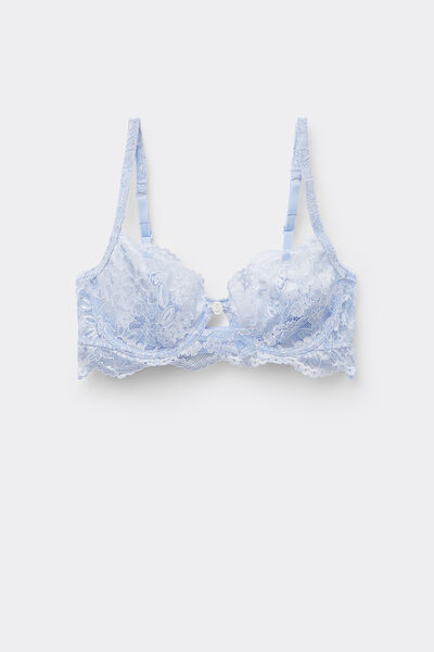 Tezenis Sujetador Balconette Paris Delicate Lace Mujer Azul Claro Tamaño 5C