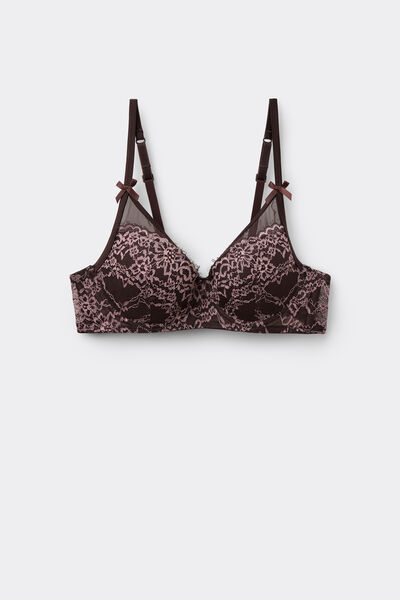 Tezenis Sujetador Balconette con Relleno Ligero Wien Midnight Bloom Mujer Rosa Tamaño 2B