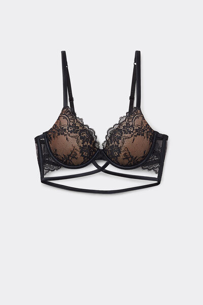 Tezenis Sujetador Push-Up Athens Black Empire Mujer Negro Tamaño 2B